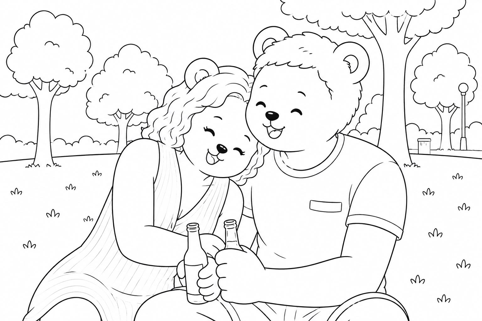 Desenho para colorir criado a partir da foto